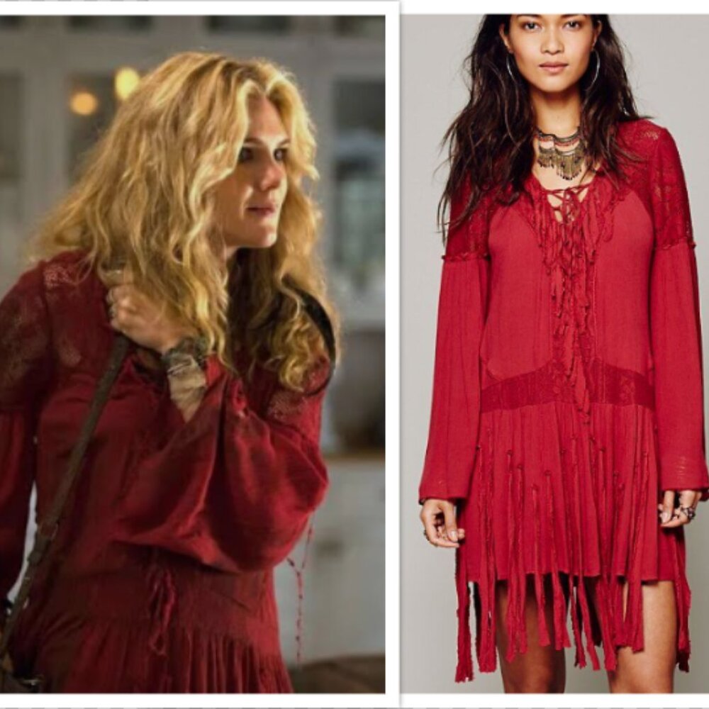 Free People Black Shipwreck Cove Fringed Mini Lace Dress (AHS Misty Day) EB3 - Picture 16 of 16